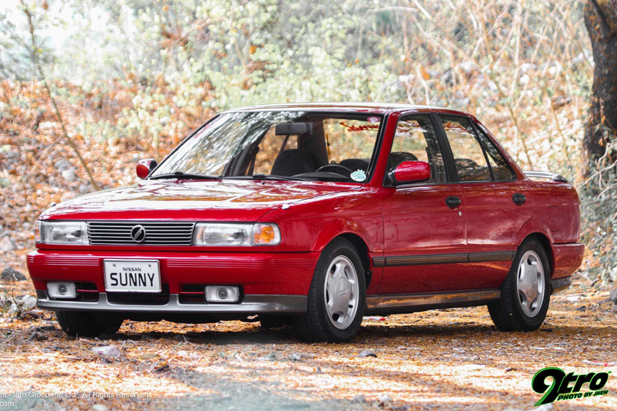 Restored Nissan Sunny in Anzahl Burgundy Red (ctto)